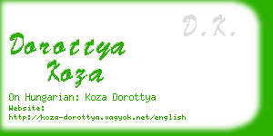 dorottya koza business card